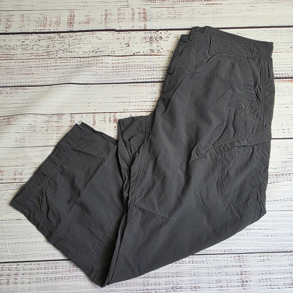 The North Face Mens Gray Nylon Horizon Cargo Hiking Pants Size 36x27 Wide Leg